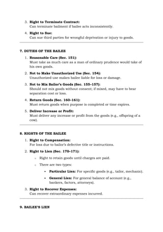 UNIT III CONTRACT OF BAILMENT AND PLEDGE.docx