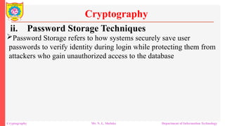 Storage Unit Cryptographic Key Introduction to Cryptography and Cybersecurity Foundations | PPTX