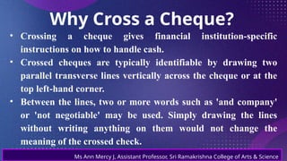 Parallel Cheque NEGOTIABLE INSTRUMENTS AND ITS TYPES, PAYING BANKER | PPT