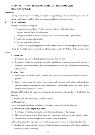 Unit – III: Introduction to Cost Estimation | PDF