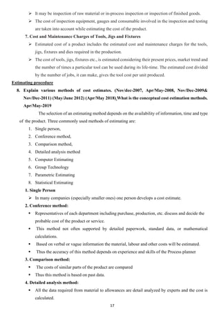 Unit – III: Introduction to Cost Estimation | PDF