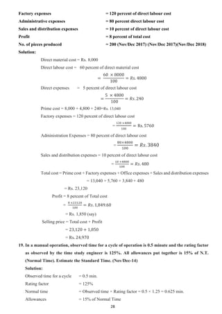 Unit – III: Introduction to Cost Estimation | PDF