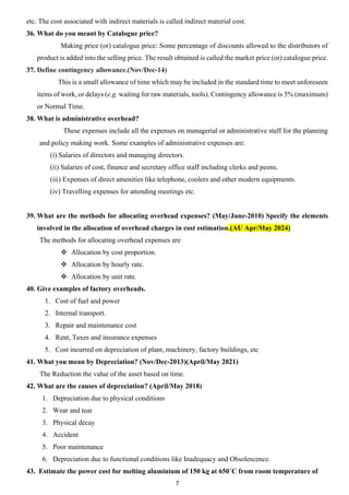 Unit – III: Introduction to Cost Estimation | PDF
