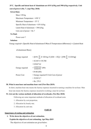 Unit – III: Introduction to Cost Estimation | PDF
