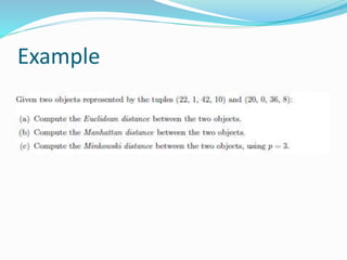 Data mining Measuring similarity and desimilarity | PPTX
