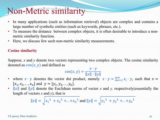 Data mining Measuring similarity and desimilarity | PPTX | Physics ...