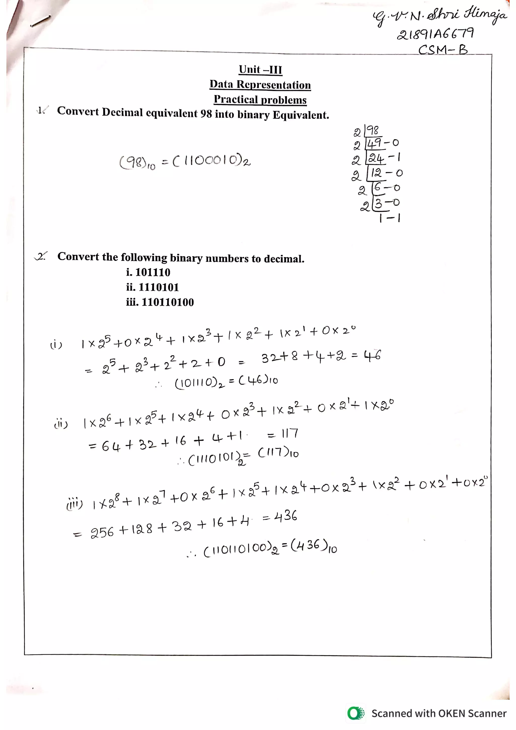 Cs304pc Computer Organization And Architecture Unit Iii Problems