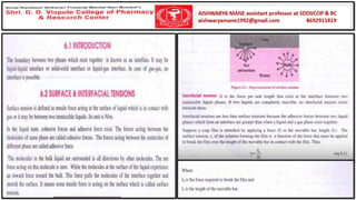 Unit III PP-I SEM III Surface & Interfacial phenomenon | PDF