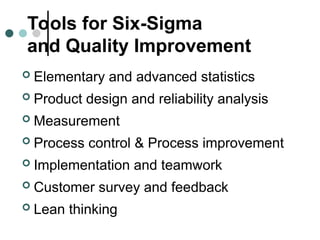 Comprehensive Guide to Six Sigma Quality Improvement and Process ...