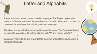 Define Letters Complete grammar UNIT III Vocabulary with example | PPTX