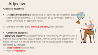 Complete grammar UNIT III Vocabulary with example | PPTX