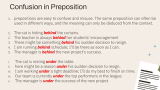 Avoid Confusion Example Complete grammar UNIT III Vocabulary with example | PPTX