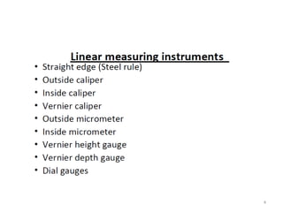 UNIT II LINEAR AND ANGULAR MEASUREMENTS | PPTX