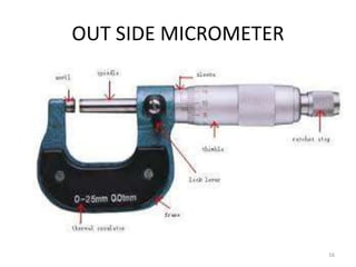 OUT SIDE MICROMETER
16
 