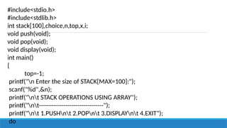 UNIT II LINEAR DATA STRUCTURES – STACKS.pptx