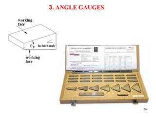 UNIT II MEASUREMENT OF LINEAR, ANGULAR DIMENSIONS, ASSEMBLY AND ...