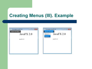 Creating Menus (III). Example
 