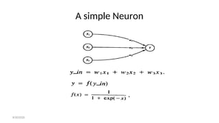 A simple Neuron
8/30/2020
 