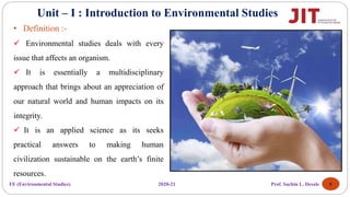 Unit I Introduction to Environmental Studies.pptx