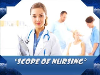 SCOPE OF
NURSING
 