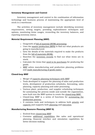 Unit II Software Testing and Quality Assurance | PDF