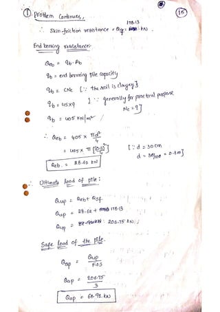 Pile Foundation Notes.pdf Unit ii pile foundations hand written notes | PDF