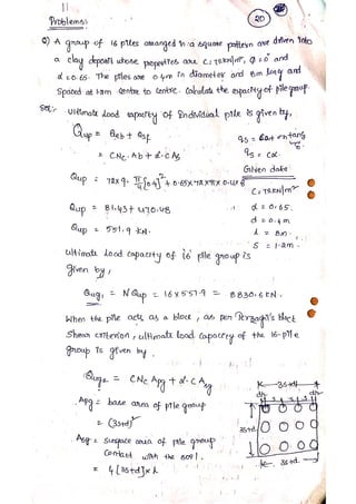 Pile Foundation Notes.pdf Unit ii pile foundations hand written notes | PDF