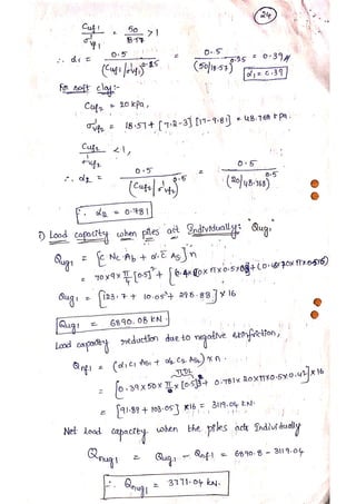 Pile Foundation Notes.pdf Unit ii pile foundations hand written notes | PDF