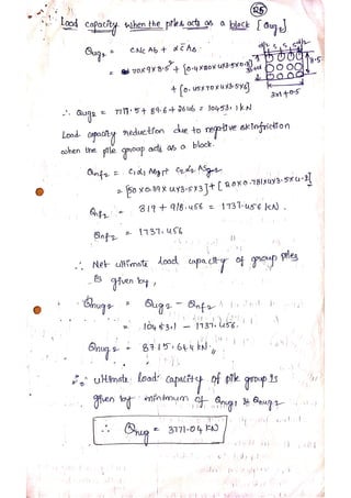 Pile Foundation Notes.pdf Unit ii pile foundations hand written notes | PDF