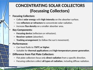 UNIT II SOLAR ENERGY power point presentation | PPTX