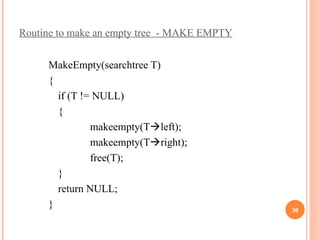 Tree Empty Values UNIT II Tree Structure and it's examples | PPT
