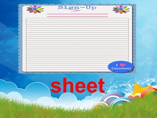 sheet
 