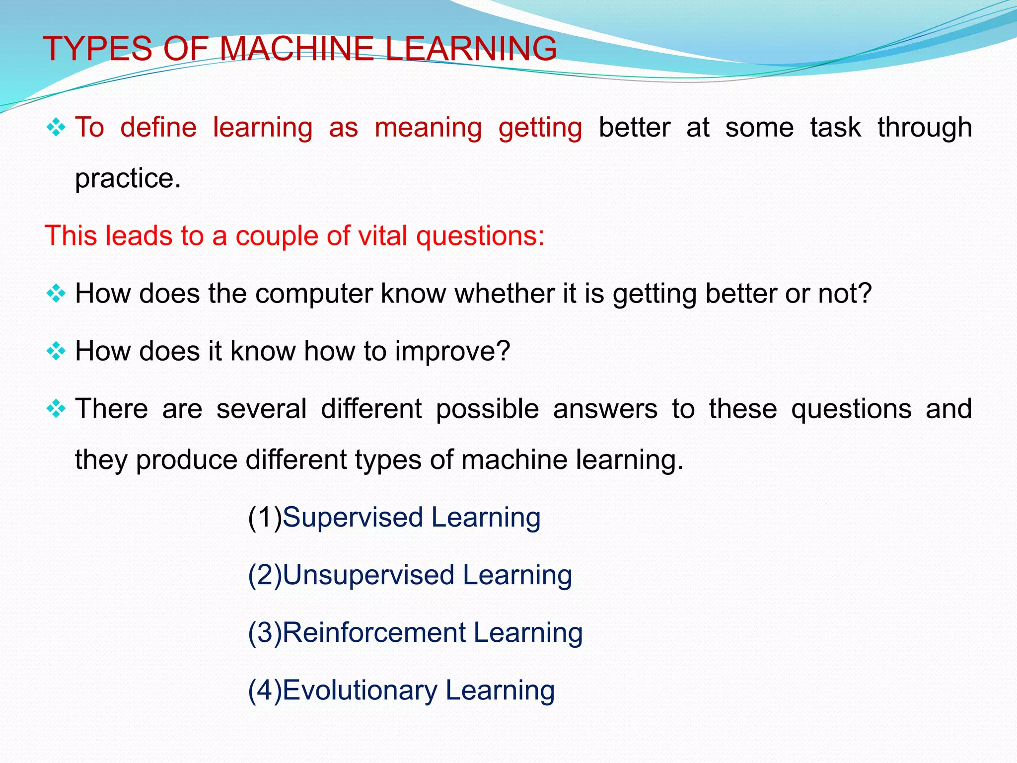 Introduction to Machine Learning | PPTX | Artificial Intelligence ...