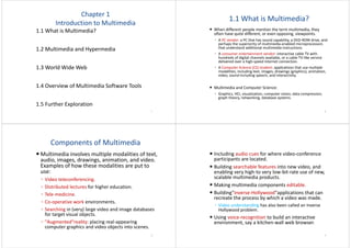 Unit i mm_chap1_introduction to multimedia | PPT | Free Download