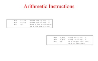 Arithmetic Instructions
 