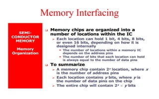 Memory Interfacing
 