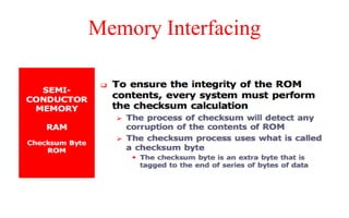 Memory Interfacing
 