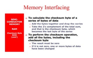 Memory Interfacing
 