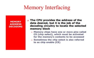Memory Interfacing
 