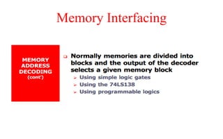 Memory Interfacing
 