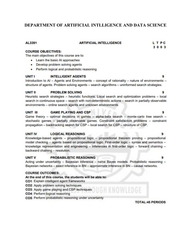 AI3391 ARTIFICIAL INTELLIGENCE Unit I notes.pdf