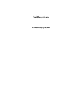 Unit Inspection 
Compiled by Spandane 
 
