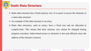 Fundamentals of Data Structure_Unit I.pptx | Databases | Computer ...
