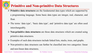 Fundamentals of Data Structure_Unit I.pptx | Databases | Computer ...