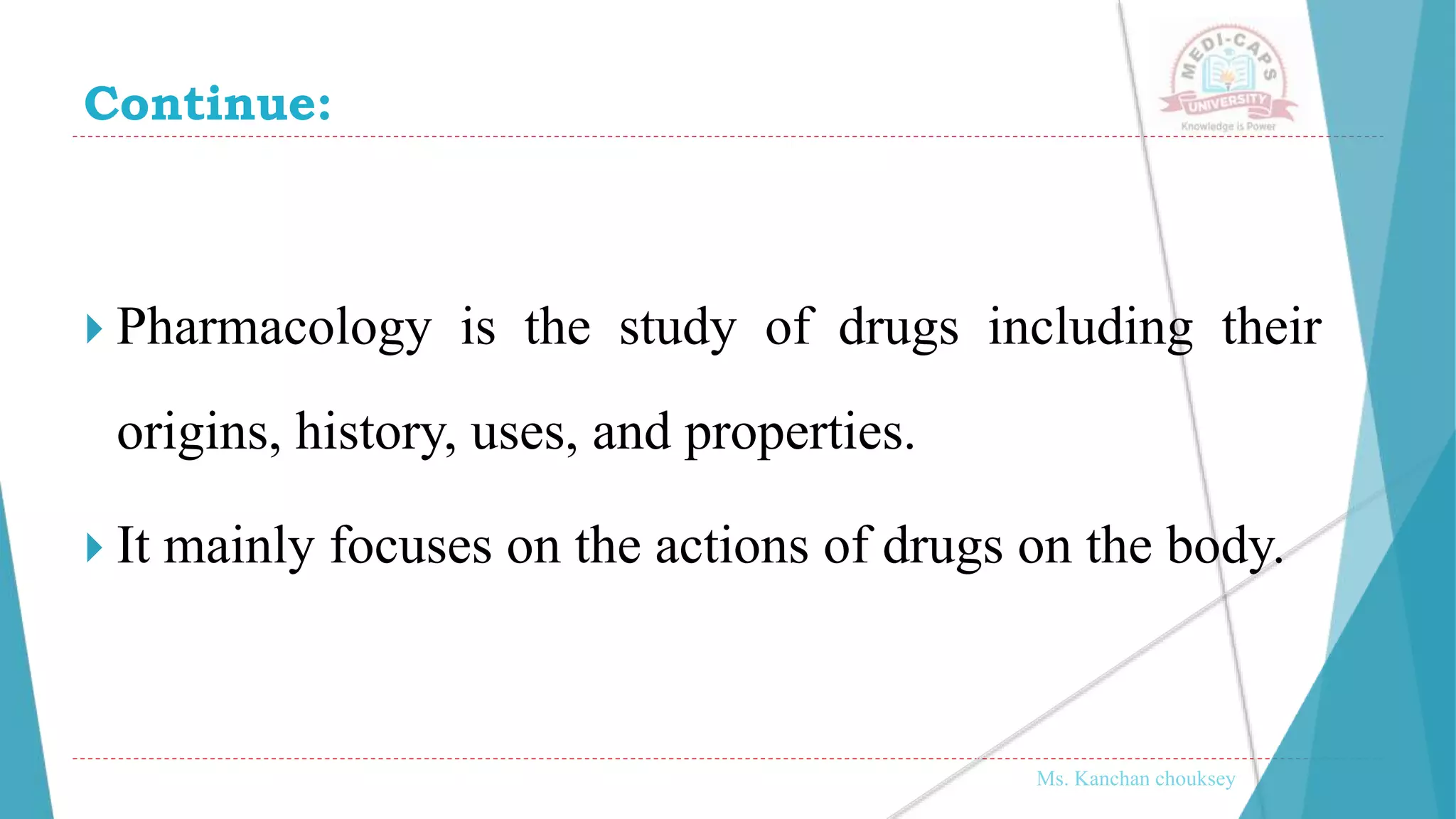 Introduction to general Pharmacology | PPTX