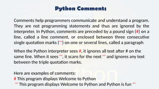 Comprehensive Introduction to Python Programming Language and Its ...