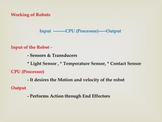 UNIT I ROBO - Robot Anatomy and Robot Applications | PPTX