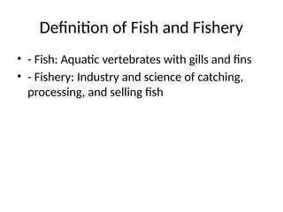 Taxonomy, Diversity and Biology of Fish. | PPTX
