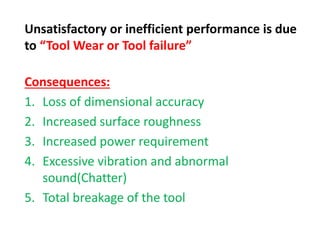 Tool wear and tool Life | PPTX