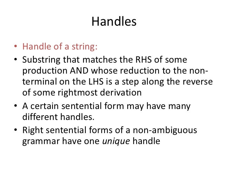 system programming unit iv right sentential form